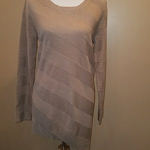 NWT Tan Asymmetrical Tunic Sweater